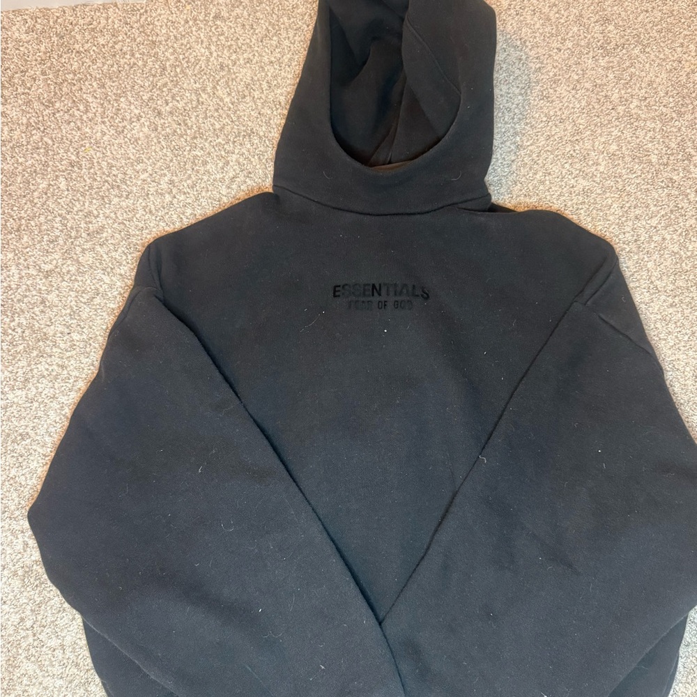 Essentials Black Hoodie Sweater for Men